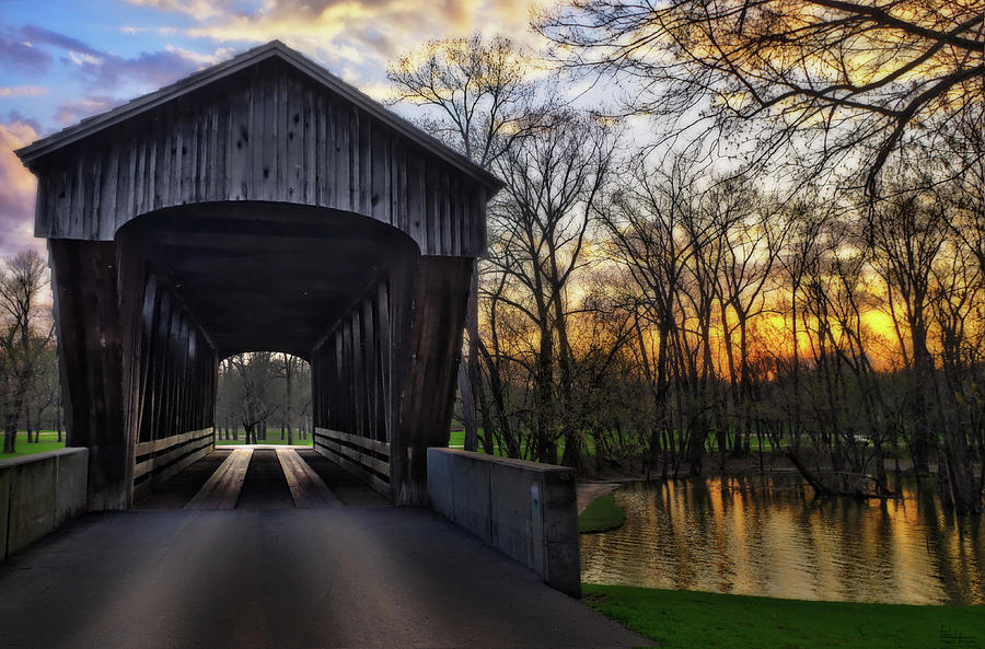 The Old Covered Bridge Photograph by Peter Herman