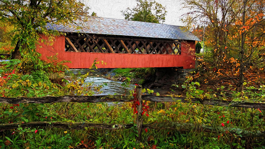 The Old Creamery Covered Bridge Photograph by Susan Rissi Tregoning