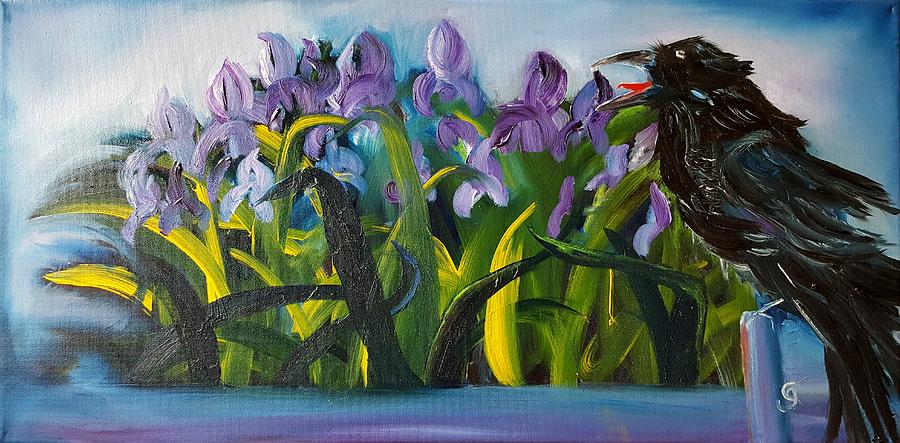 The Old Crows Iris Patch        30 Painting