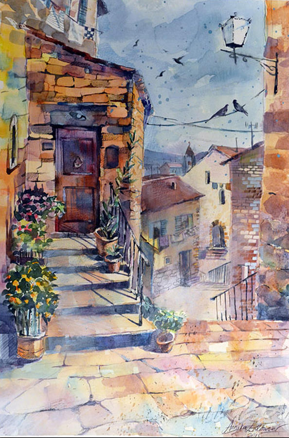 The Old Door Painting By Annika Zalmover