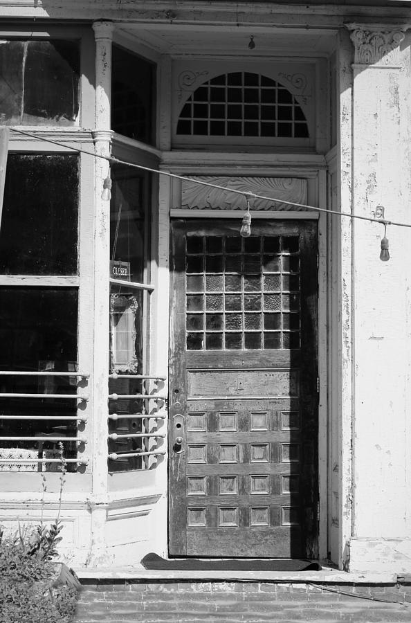 The Old Door At Port Costa B and W Photograph by Joyce Dickens