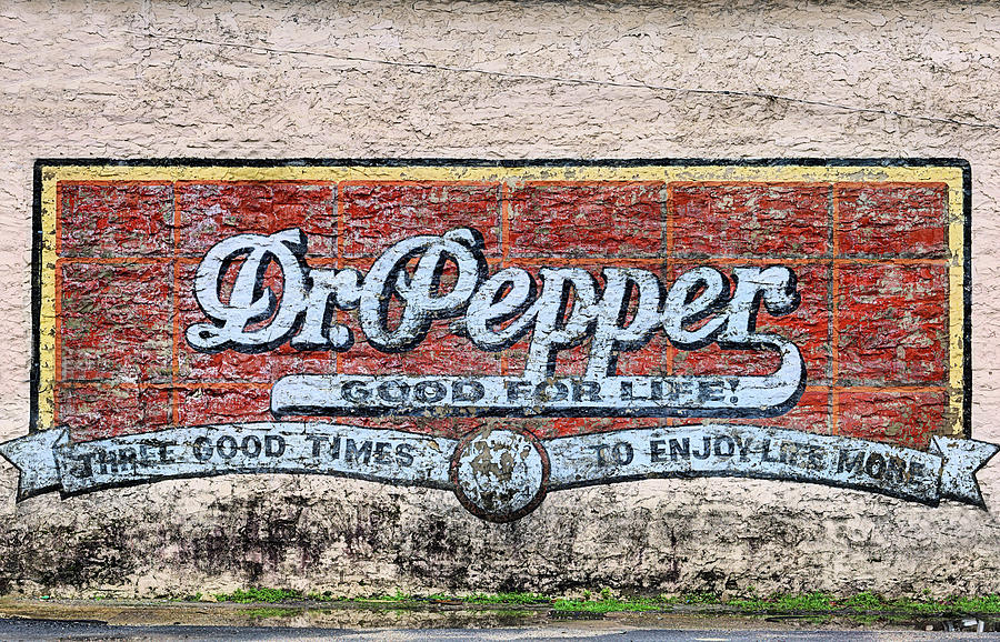 The Old Dr Pepper Wall Photograph by JC Findley