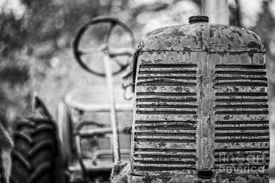Fall Photograph - The old farm tractor by Edward Fielding