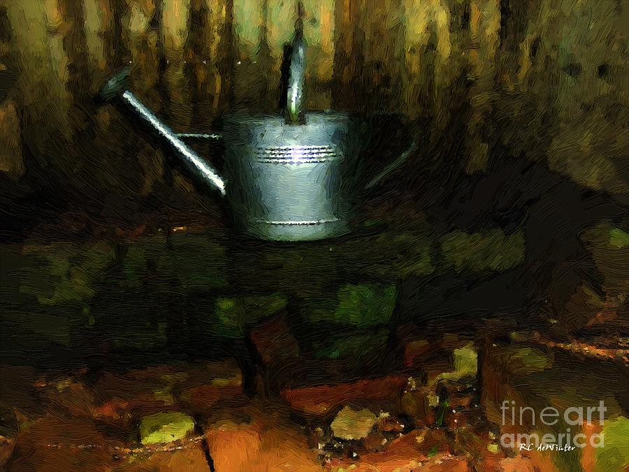 The Old Firepit Painting by RC DeWinter