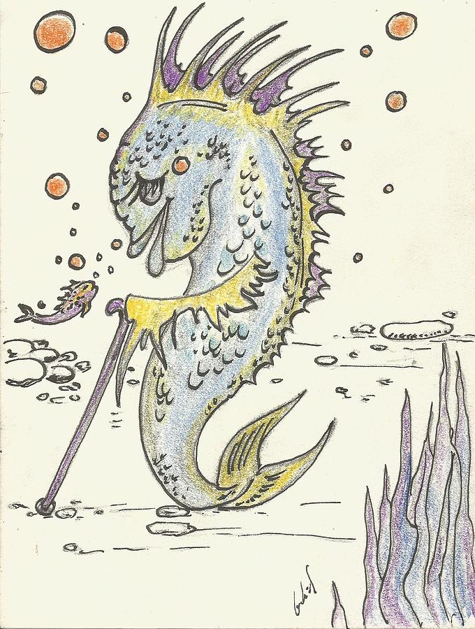 The Old Friend Drawing by Gabriel Coelho The Old Friend Drawing by Gabriel Coelho