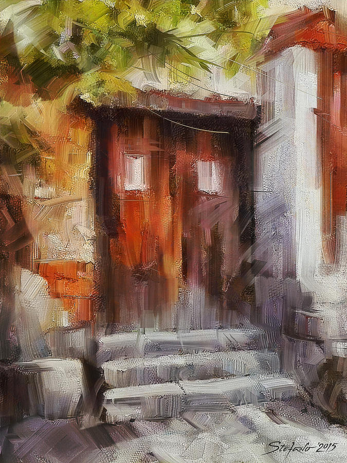 Fall Painting - The Old Gate II by Stefano Popovski
