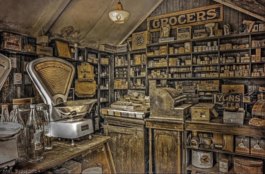 Vintage Photograph - The Old Grocers by Mal Bray