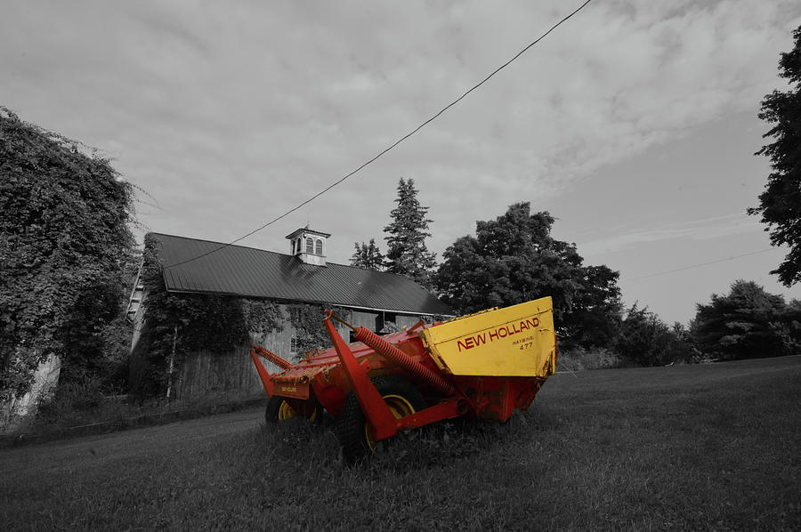 Farm Photograph - The  Old Haybine by Andrea Swiedler