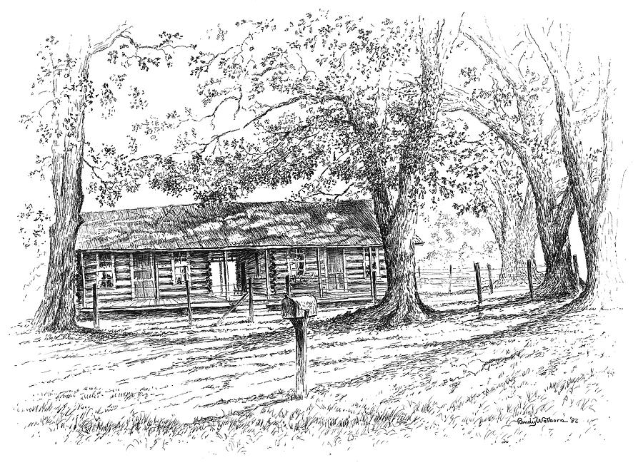 The Old Homeplace Drawing by Randy Welborn