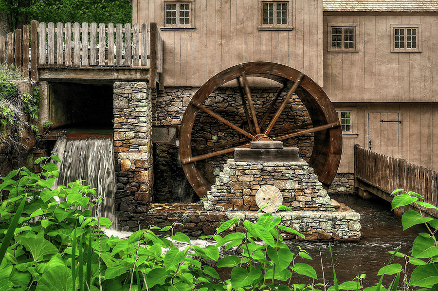 The Old Jenney Grist Mill  -  oldmillsalemLAB184841 Photograph by Frank J Benz