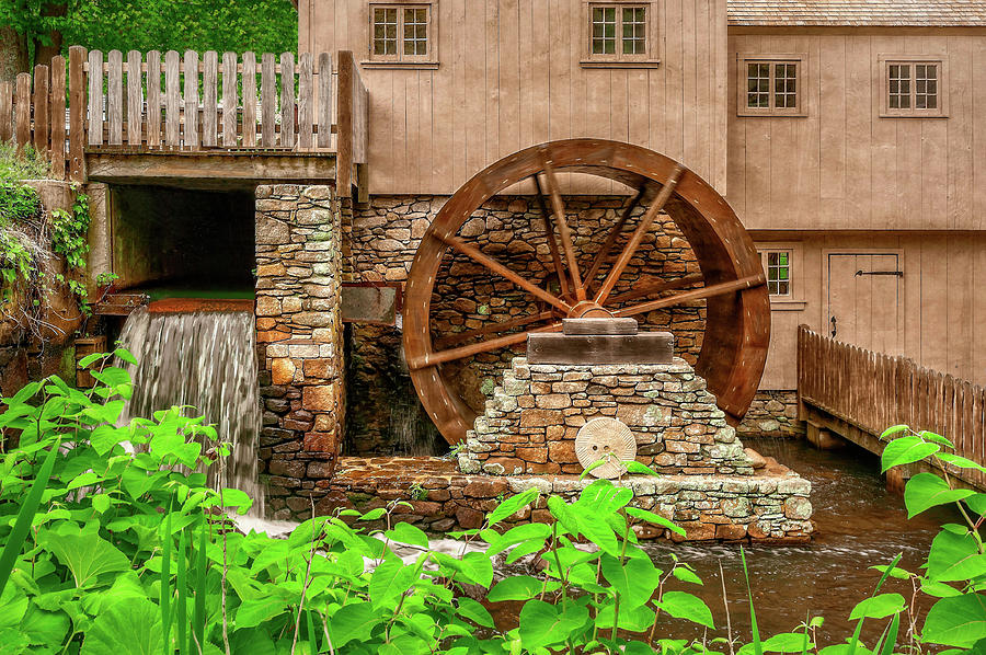 The Old Jenney Grist Mill  -  theoldmillsalemmaLA Photograph by Frank J Benz