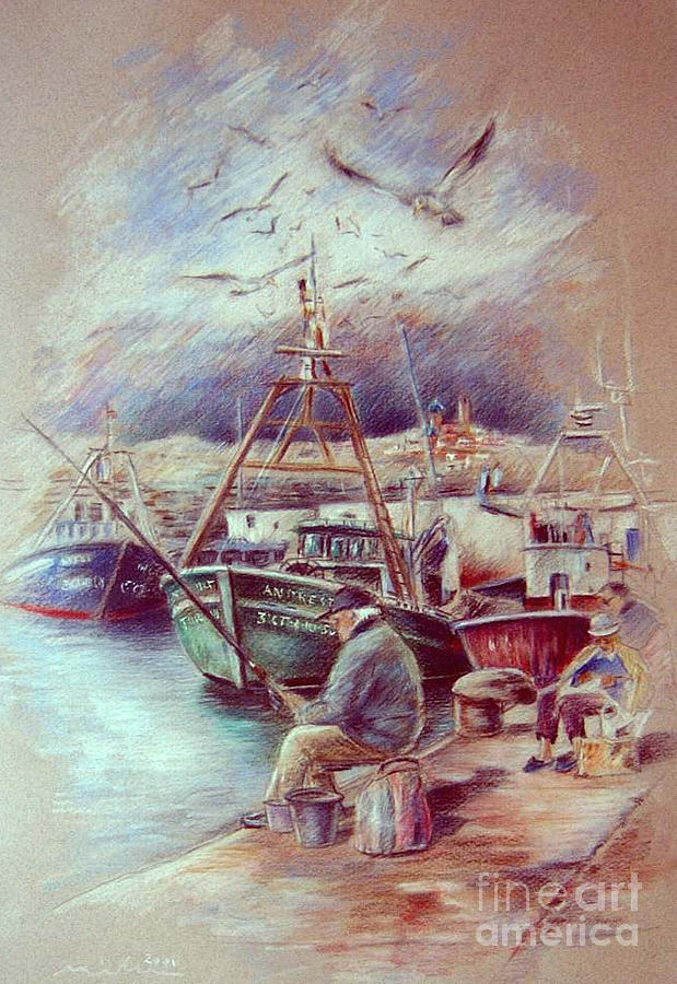 The Old Man and The Sea 02 Painting by Miki De Goodaboom