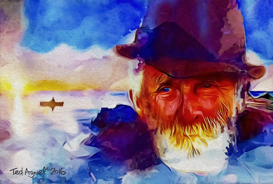 Impressionism Painting - The Old Man And The Sea by Ted Azriel