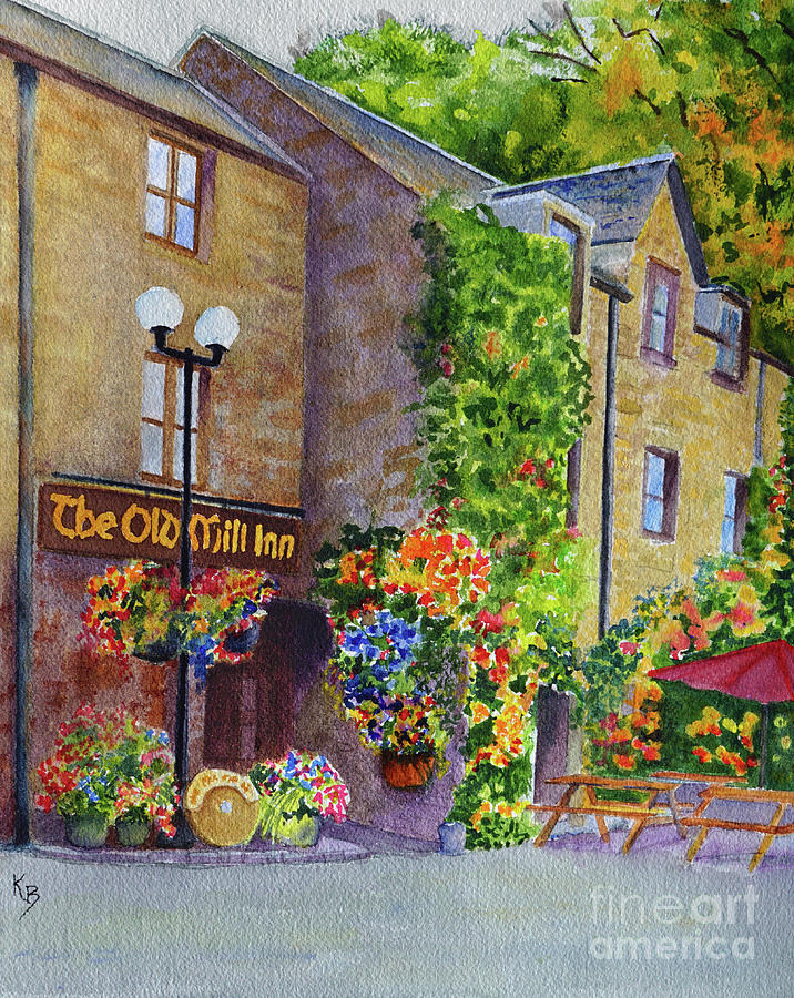 The Old Mill Inn Painting by Karen Fleschler