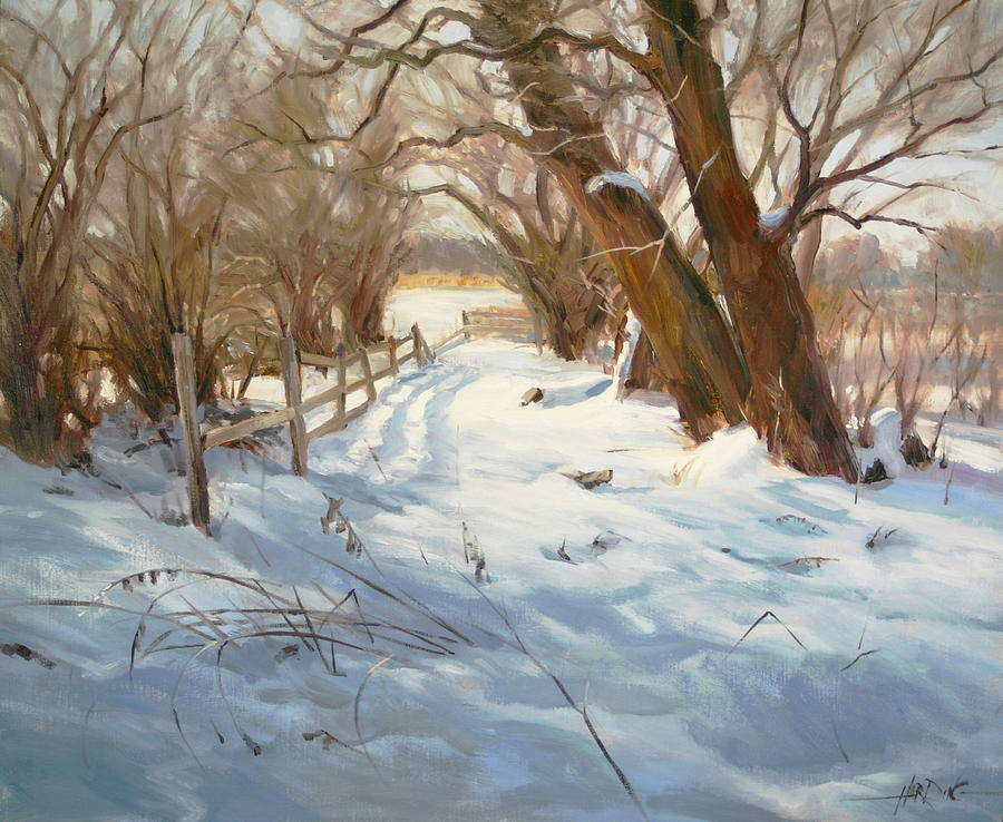 Winter Painting - The Old Path by Scott Harding