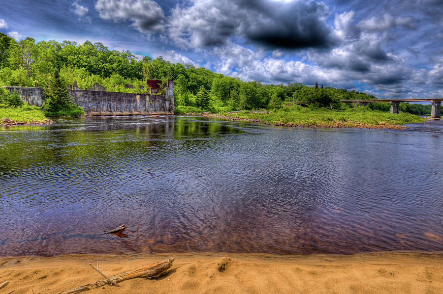 Summer Photograph - The Old Pulp Mill at the McKeever Bridge by David Patterson