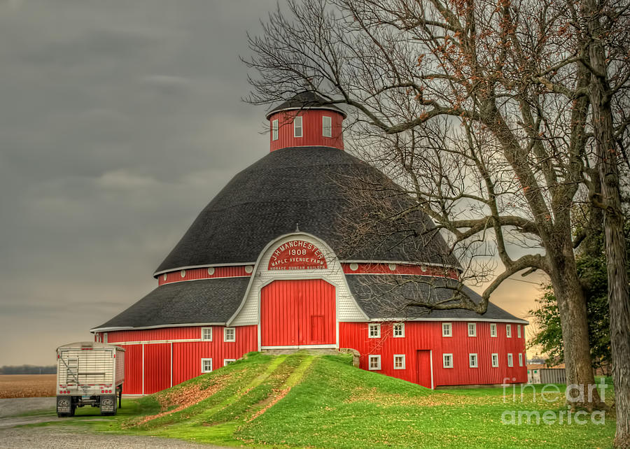 Barn Photograph - The Old Round Barn of Ohio by Pamela Baker