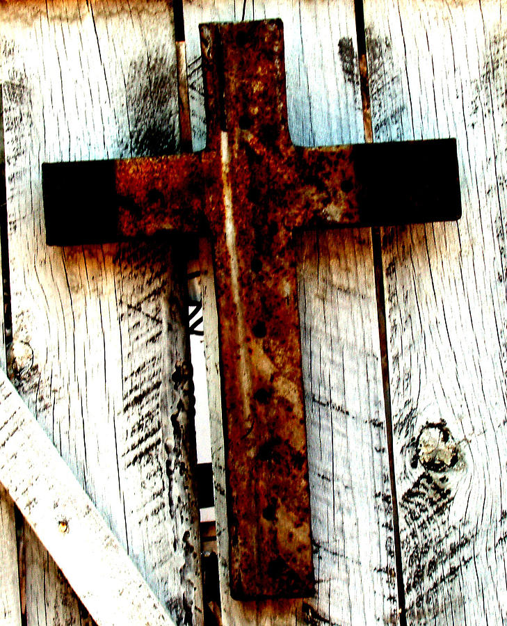 The Old Rusted Cross Photograph by Wayne Potrafka