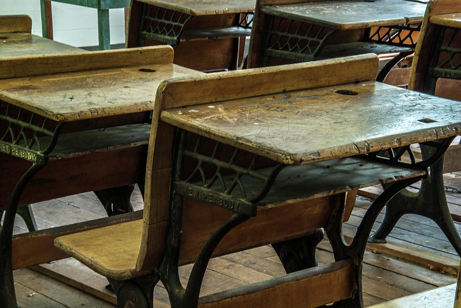 The Old School Desks by Dave Photograph by Photography by Phos3 Kathryn ...