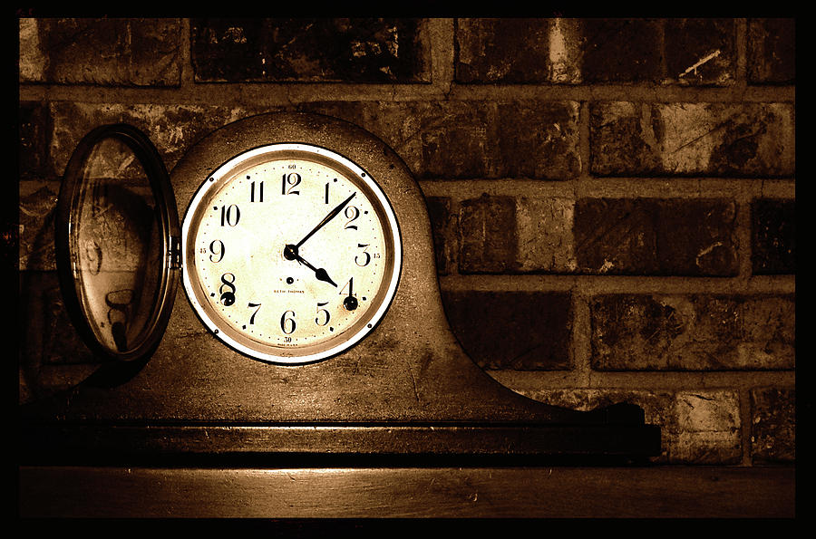 The Old Seth-Thomas Clock Photograph by Mark Fuller