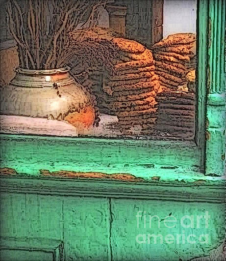 The Old Shop Window - Soho Bread Shop Photograph by Miriam Danar