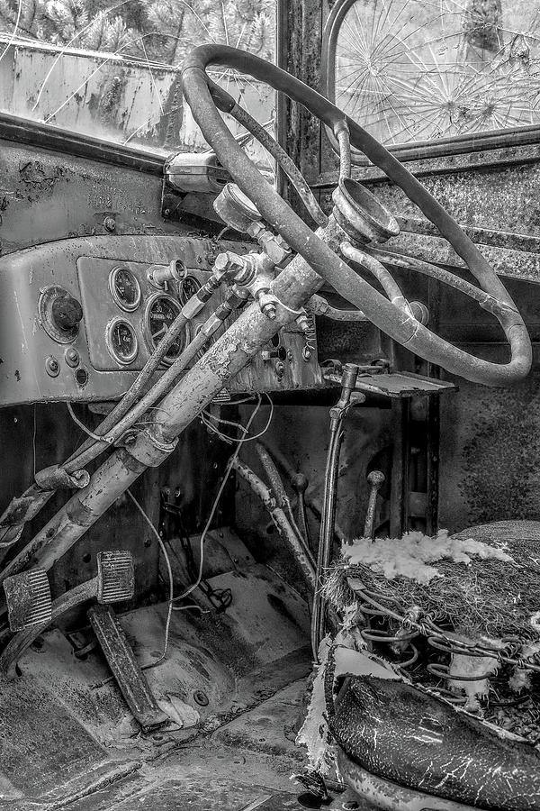 The Old Steering Wheel. Photograph by Richard J Cassato
