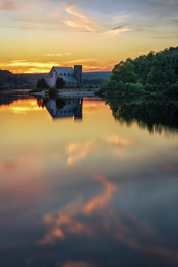 The Old Stone Church at Sunset Photograph by Kristen Wilkinson