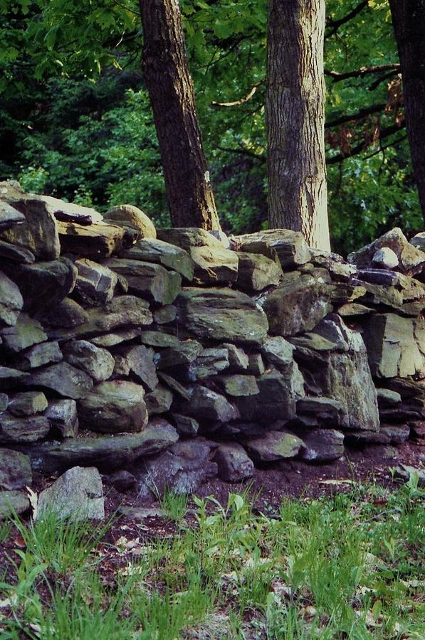 The old stone wall Photograph by John Scates