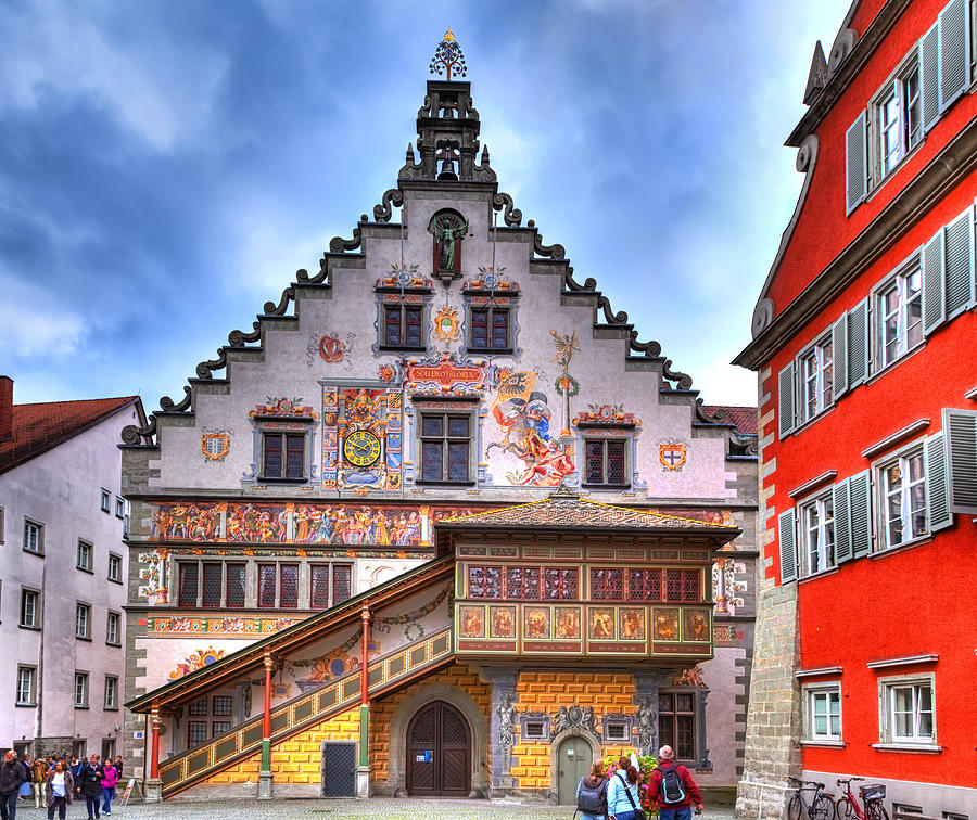 the old townhall on the island of Lindau at the Lake Constance Photograph by Gina Koch
