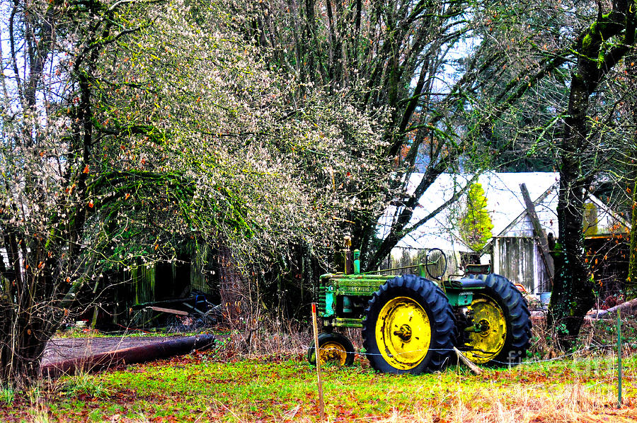 Winter Photograph - The Old Tractor by Clayton Bruster