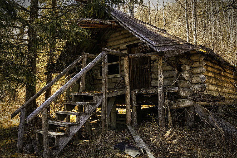 The Old Trappers Cabin Photograph by Eclectic Edge ...