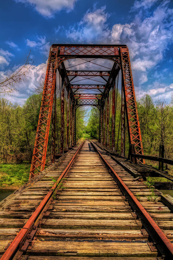 The Old Trestle Classic Oil Painting Photograph by Debra and Dave Vanderlaan