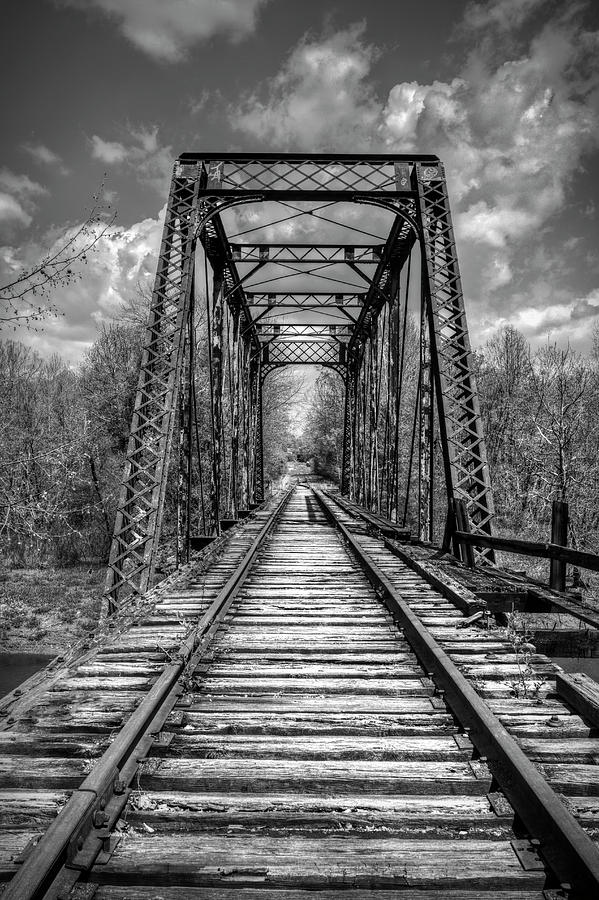 The Old Trestle in Black and White Photograph by Debra and Dave Vanderlaan
