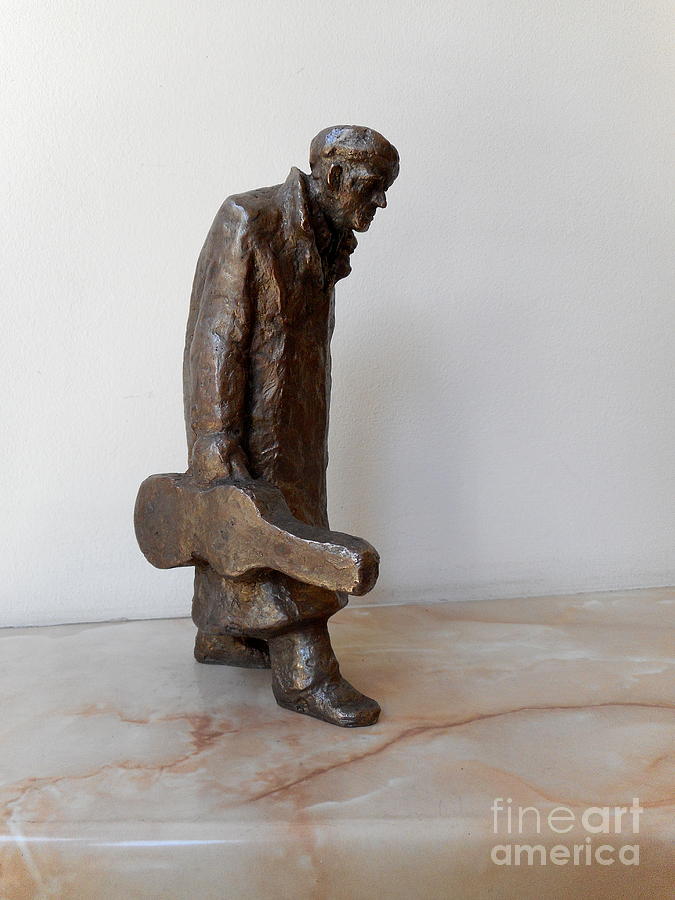 Old Sculpture - The old violinist by Milen Litchkov