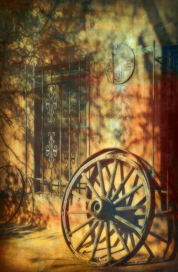 The Old Wagon Wheel Photograph by Toni Abdnour