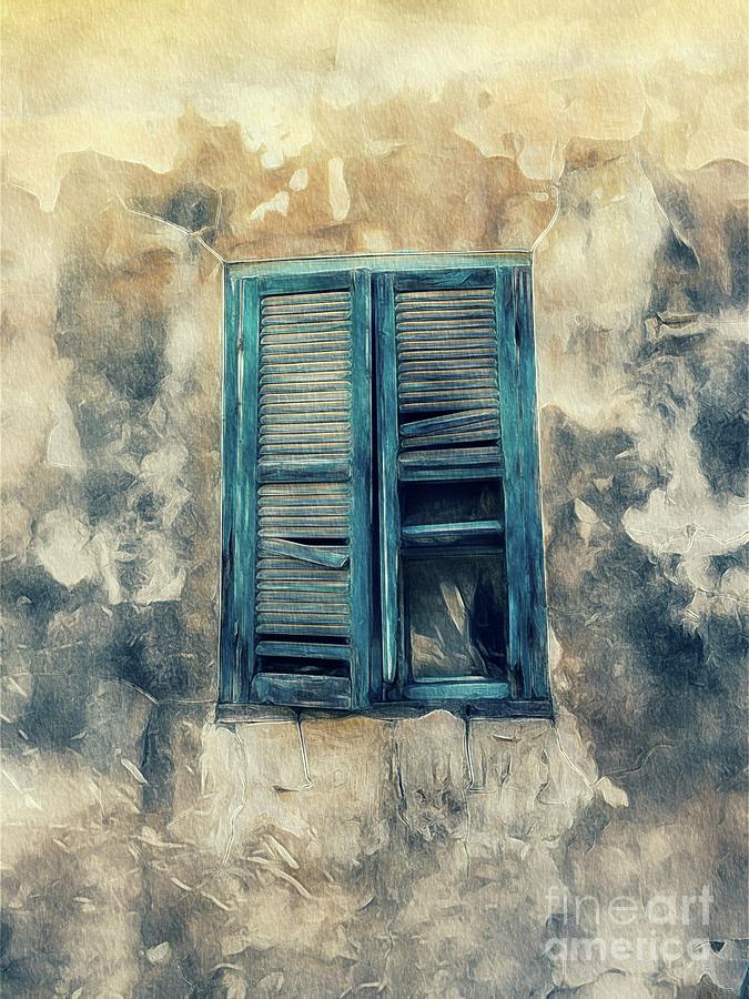 Vintage Painting - The Old Window by Esoterica Art Agency