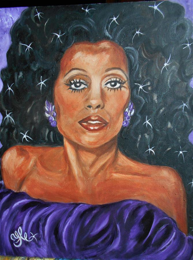 The One and Only Diana Ross Painting by Yesi Casanova