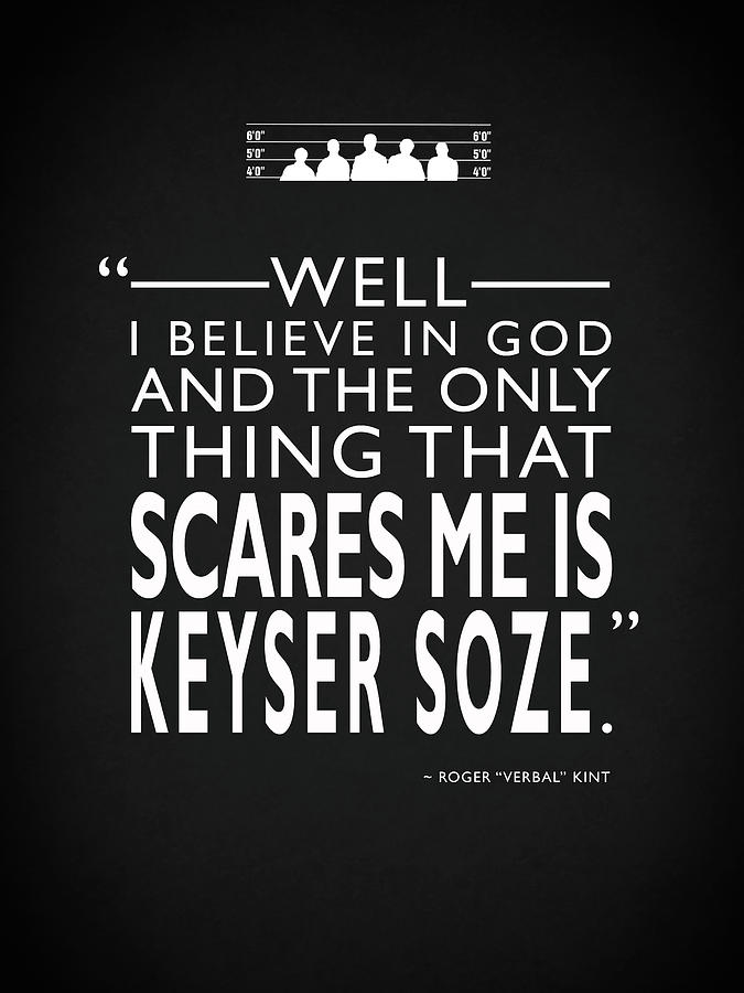 Digital Print Usual Suspects Poster Movie Quote Keyser Soze 