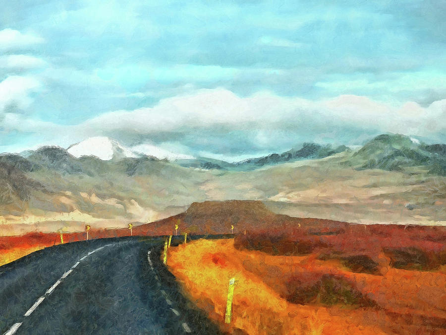 The Open Road On the Snaefellsnes Peninsula Digital Art by Digital Photographic Arts