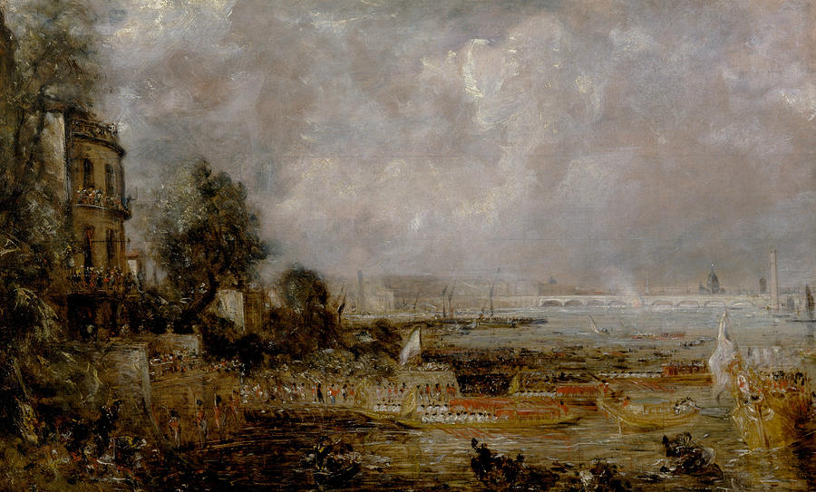 The Opening of Waterloo Bridge Painting by John Constable