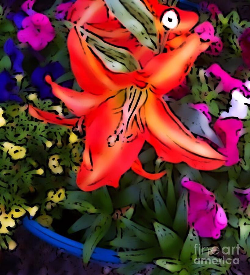 Flower Digital Art - The Orange Flower by Gayle Price Thomas