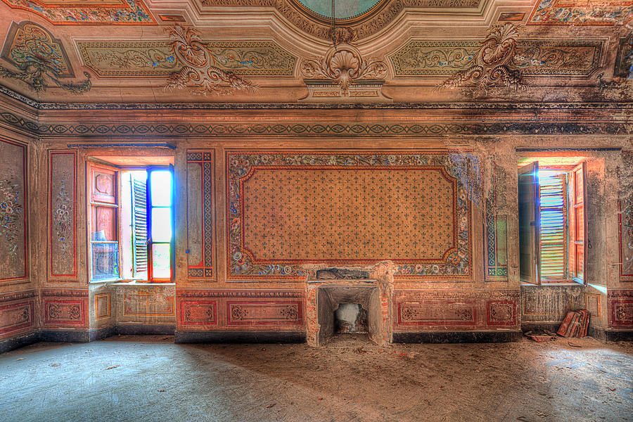 THE ORANGE ROOM of THE VILLA WITH THE COLORED ROOMS Photograph by Enrico Pelos