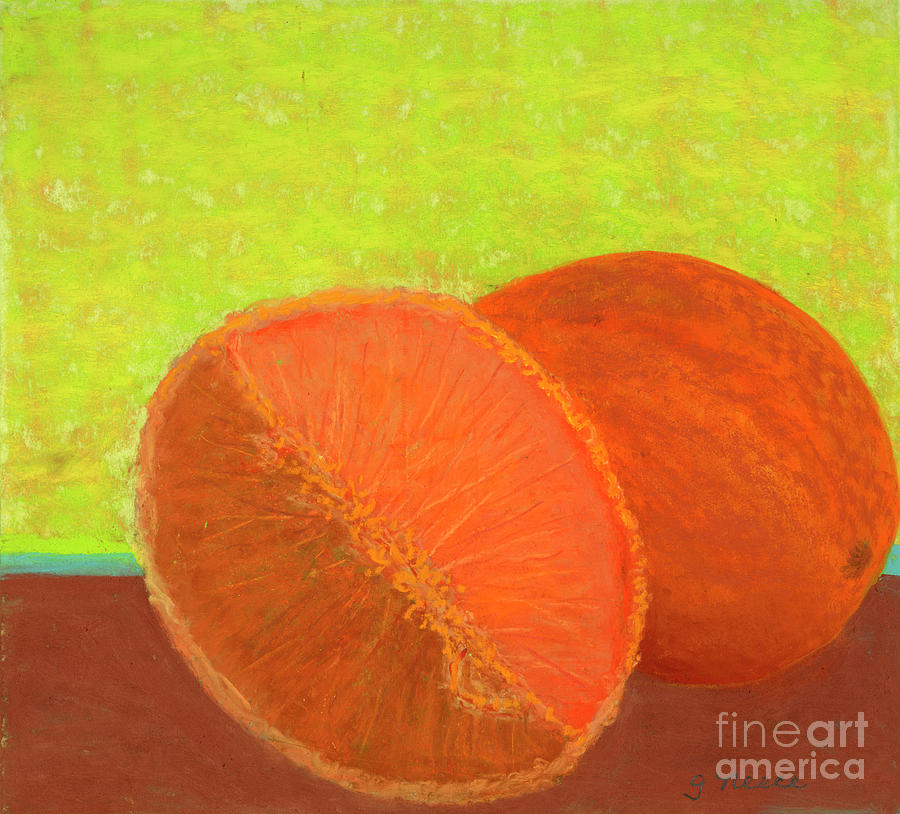 The Orange Sections Painting by Ginny Neece