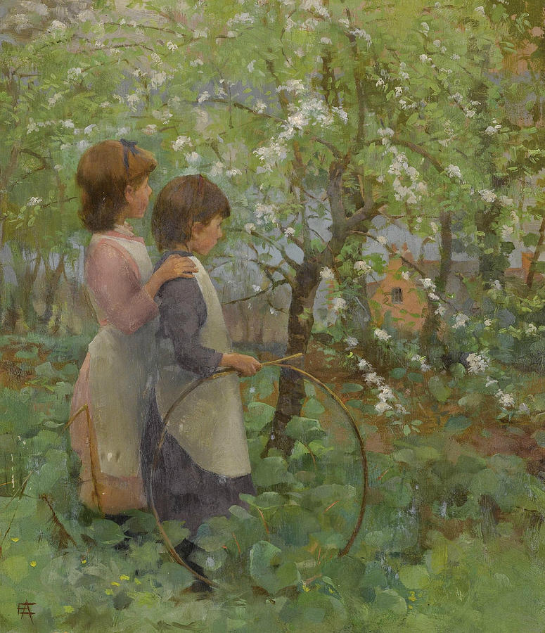Tree Painting - The Orchard by Elizabeth Forbes