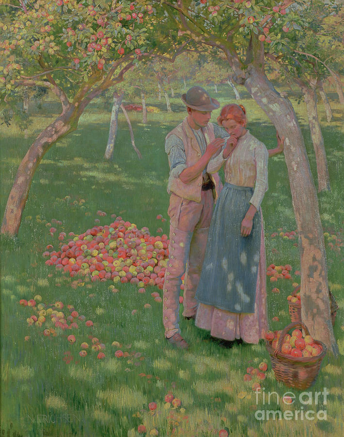Nelly Painting - The Orchard by Nelly Erichsen