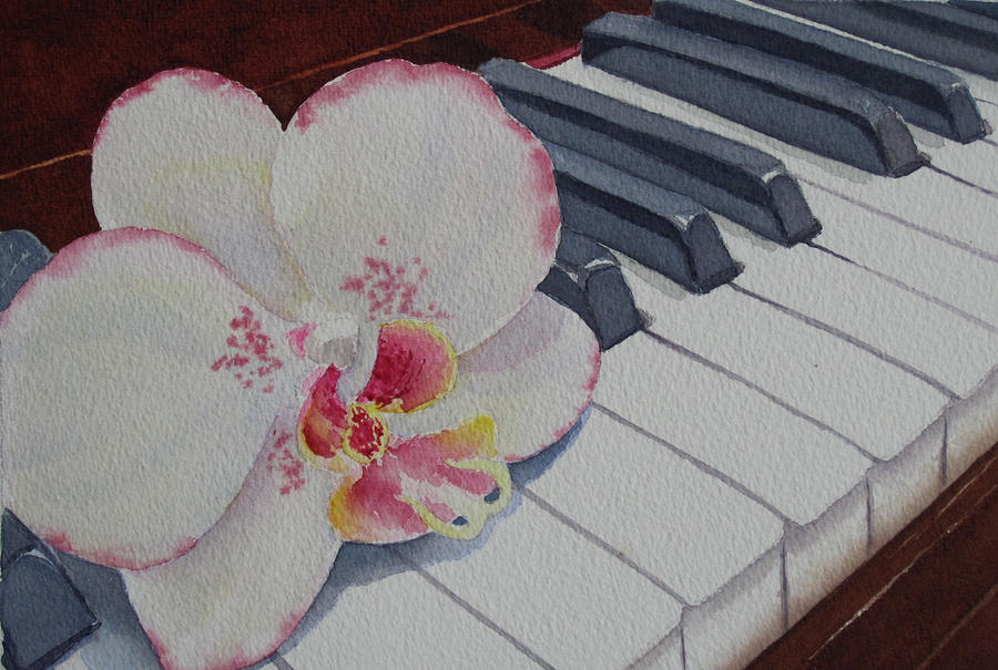 The Orchids Song Painting by Judy Mercer