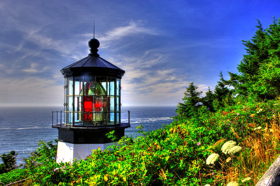 The Oregon Coast - A View Near the Top From The Cape Meares Lighthouse Photograph by Michael Mazaika