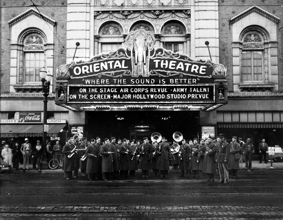 The Oriental Theatre Exterior Photograph by Everett