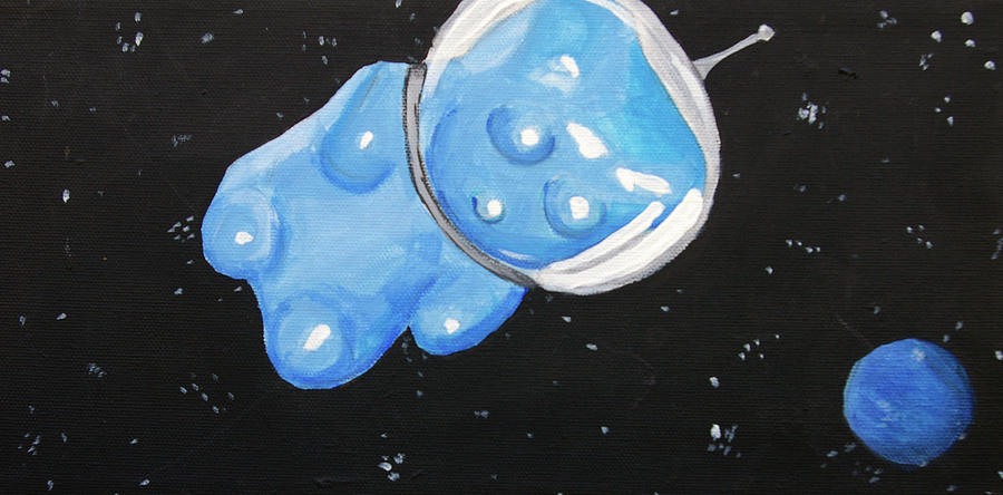 Space Painting - The Original Gummy Bear In Space by Jera Sky