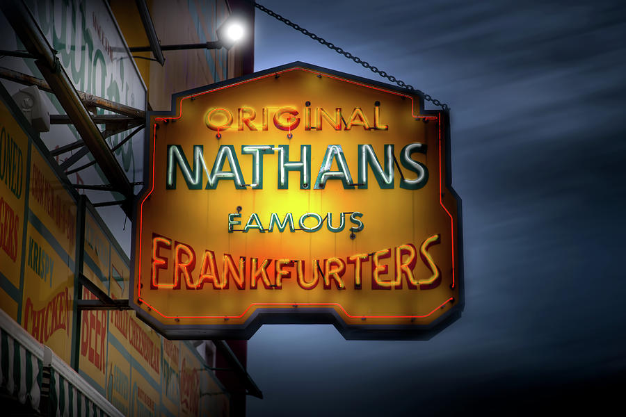 The Original Nathans Hotdogs at Coney island Photograph by Mark Andrew Thomas